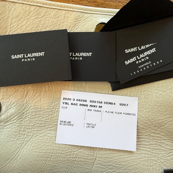 Saint Laurent YSL Medium Niki bag in "Blanc" Vintage Leather/MINT CONDITION! - Picture 7 of 16